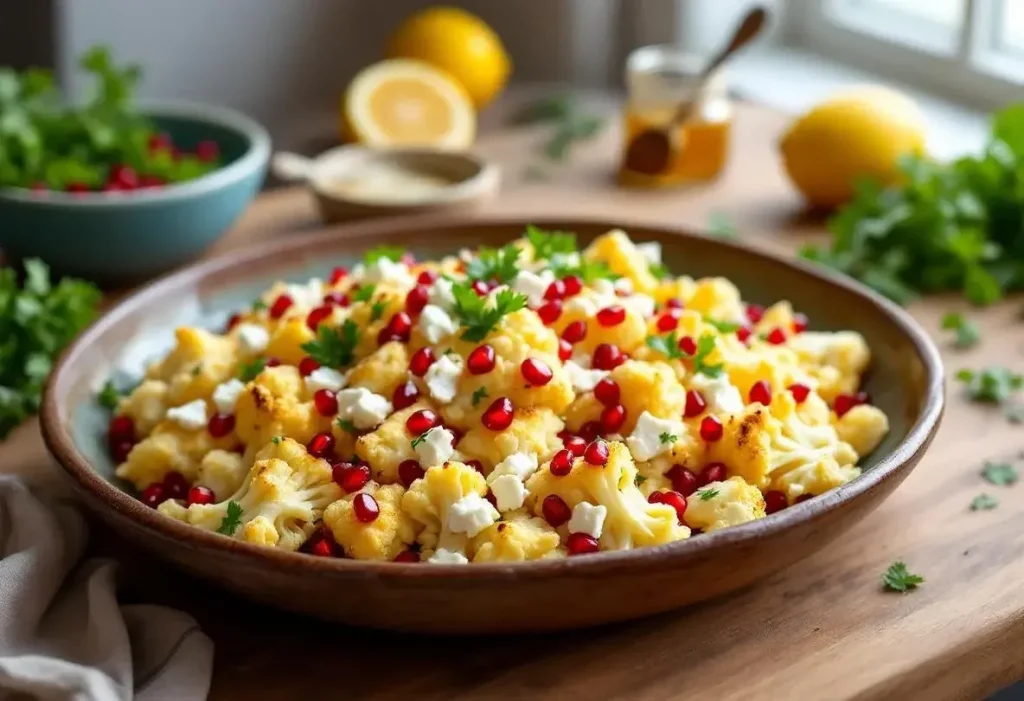 « J’ai converti ma famille anti-légumes avec cette recette » : chou-fleur rôti, grenade et chèvre fondant