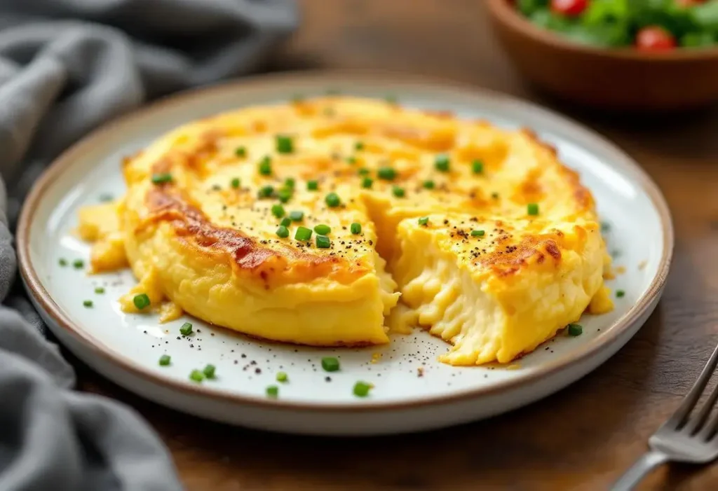 Omelette soufflée au comté et ciboulette : la recette légère et bluffante à préparer en 15 minutes avec les basiques du placard