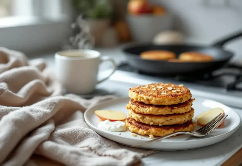 « Trois ingrédients, 10 minutes à la poêle » : des galettes pommes-avoine ultra moelleuses, healthy et réconfortantes pour l’hiver