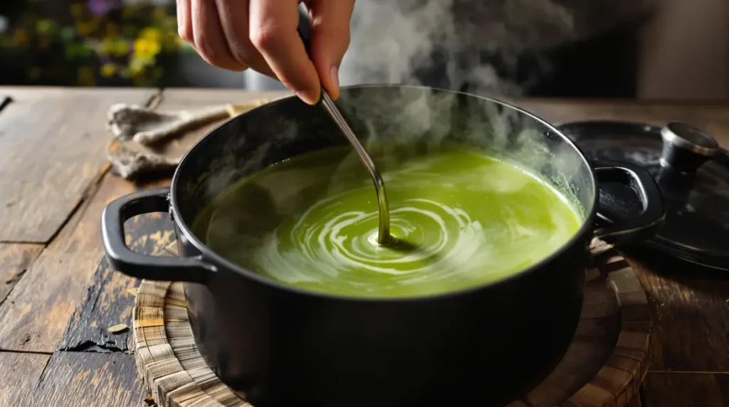 2 ingrédients suffisent pour ce velouté de poireaux irrésistible en hiver pour 4 personnes