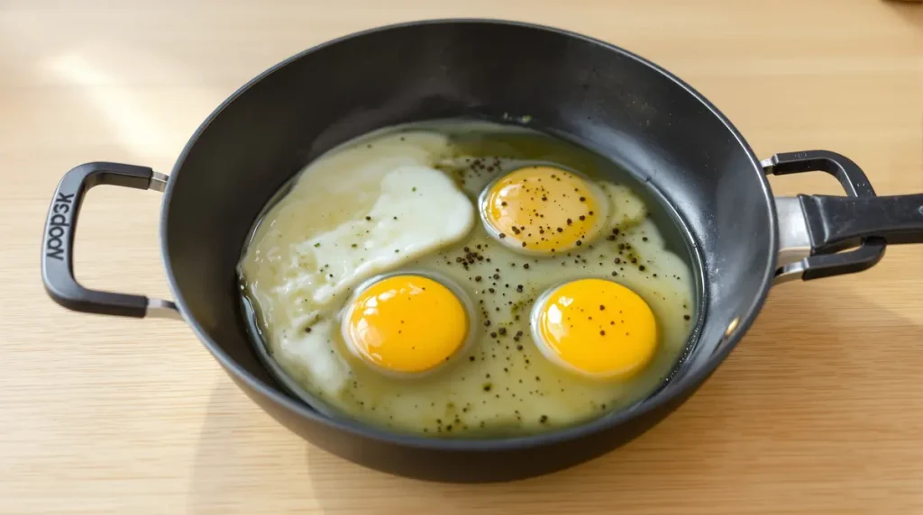 J’ai troqué l’huile et le beurre dans mes œufs frits : un plat plus léger mais tout aussi gourmand